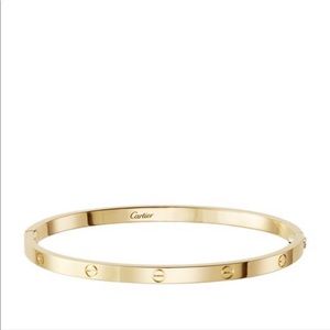 Thin Gold Love Bracelet